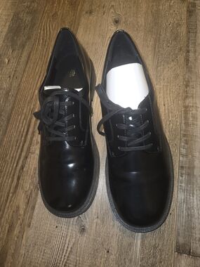 Zara Black Patent Lace-Up Women's Oxfords